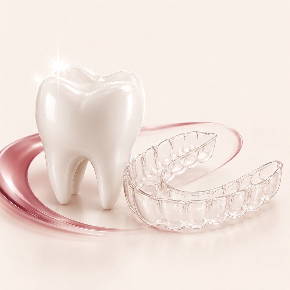 Ilustração de clareamento dental