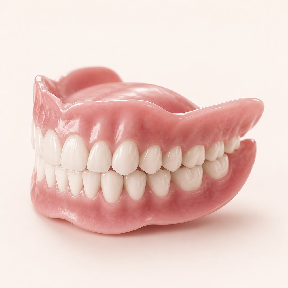 Ilustração de prótese dentária
